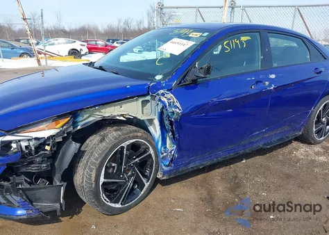 2022 Hyundai Elantra N Line z USA, uszkodzony, nr VIN KMHLR4AF6NU311943